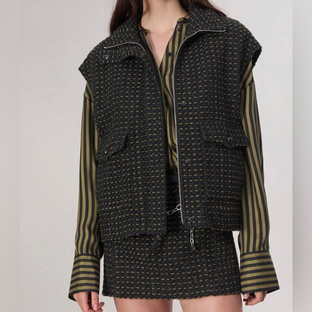Rag&Bone Amina Tweed Vest Nwt Size L